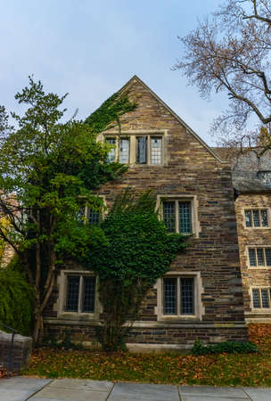 PRINCETON, NJ USA - NOVENBER 12, 2019: a view of Foulke Hall at Princeton University.のeditorial素材
