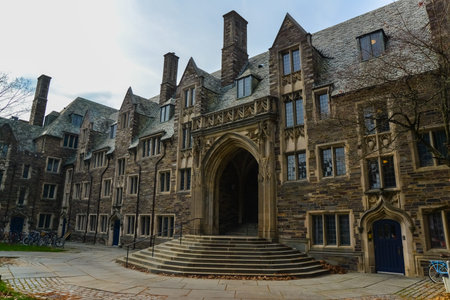 PRINCETON, NJ USA - NOVENBER 12, 2019: Ivy League College Building, Princeton University, NJ USA