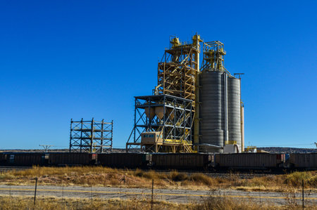 USA, ARIZONA - NOVEMBER 18, 2019: large towers for storing bulk materials in a suburb of Phoenix, Arizona USAのeditorial素材