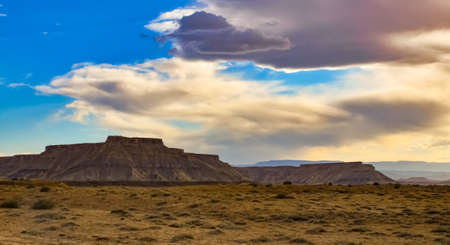 Layered geological formations of red rocks in Canyonlands National Park is in Utah near Moab. USAの写真素材