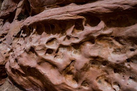 Eroded by water and wind cliffs in the canyon. Little Wild Horse Canyon. San Rafael Swell, Utah USA