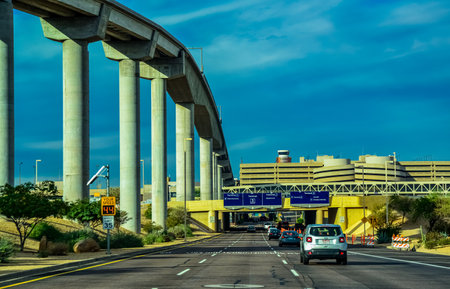 USA, ARIZONA - NOVEMBER 24, 2019: airport, BARRY M. GOLDWATER TERMINAL, Arizonaのeditorial素材