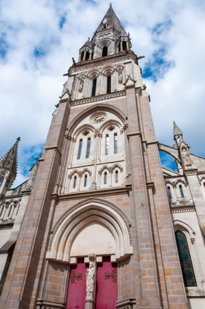 NANTES, FRANCE - SEPTEMBER 12, 2017: Basilica of Saint Nicolas, Nantes, Pays de la Loire, France