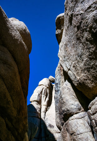 Desert mountain rock landscape in Joshua Tree National Park, California