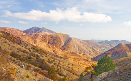autumn mountainsの写真素材