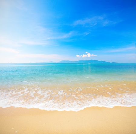 beach and beautiful tropical seaの写真素材