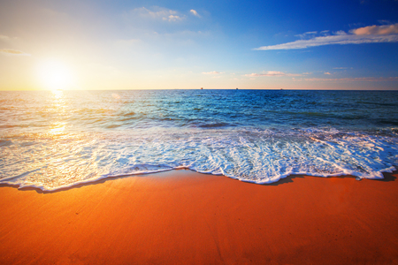 sunset and seaの写真素材