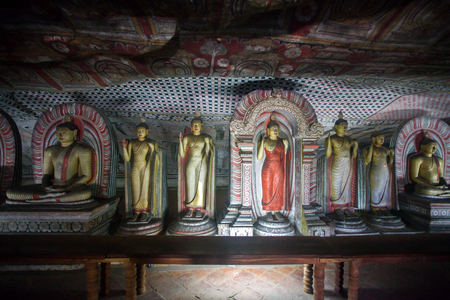 Interior of Dambulla Temple in Sri Lankaのeditorial素材