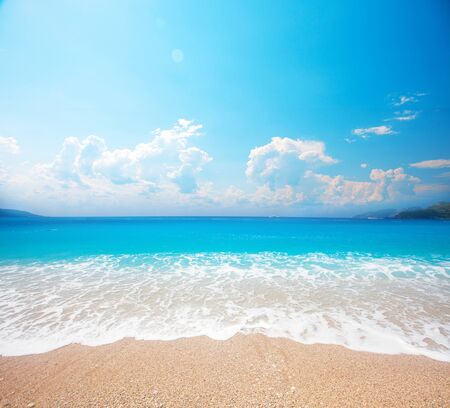 beautiful beach and tropical seaの写真素材