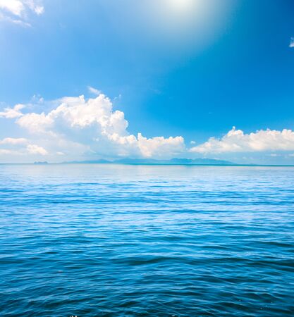 Beautiful sea and cloudy skyの写真素材