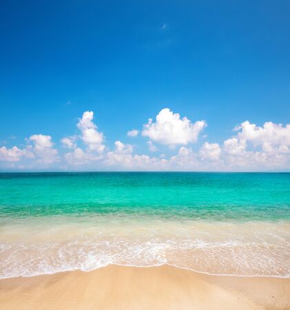 beautiful beach and tropical seaの写真素材