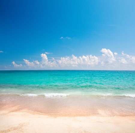 beautiful beach and tropical seaの写真素材