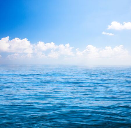 Beautiful sea and cloudy skyの写真素材
