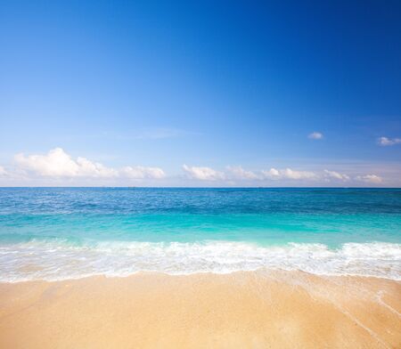 beautiful tropical beach and seaの写真素材