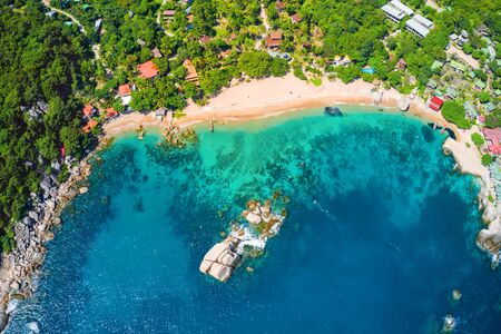 Tanote bay aerial view, Koh Tao, Thailandの写真素材