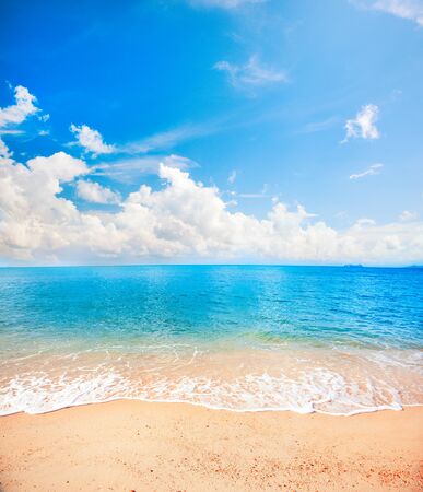beautiful beach and tropical seaの写真素材