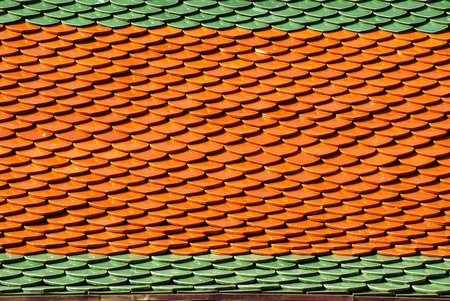 Temple Rooftop Tiles, Thailand の写真素材
