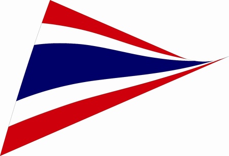 Thai flag in the wind on the backgroundのイラスト素材