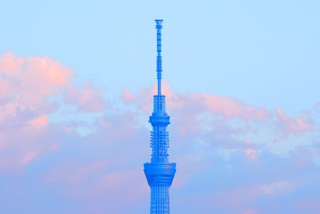 The Tokyo Sky tree in the Tokyo city Japan のeditorial素材