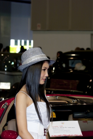 BANGKOK, THAILAND Mar 29  Pretty Girl at the booth in THE THAILAND INTERNATIONAL MOTOR EXPO 2009 on Mar 29, 2009 in Bangkok, Thailand のeditorial素材