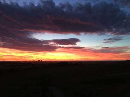 South Oxfordshire sunsetの写真素材