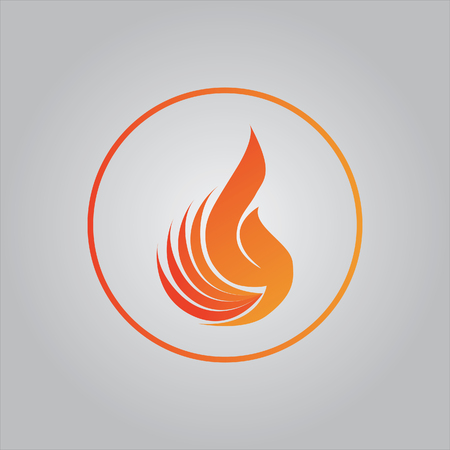 Fire Design for a very modern and simple logo or iconのイラスト素材