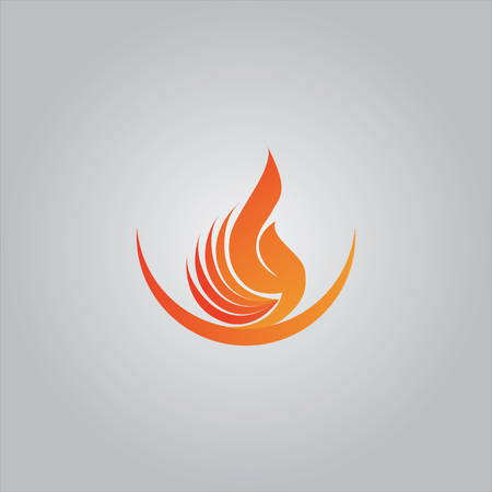 Fire Design for a very modern and simple logo or iconのイラスト素材