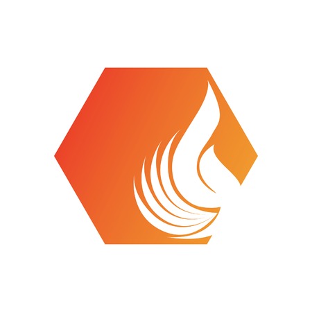 Fire Design for a very modern and simple logo or iconのイラスト素材