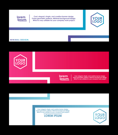 Minimal banner design. Colorful halftone gradient. Future geometric patterns. very suitable for your work project.のイラスト素材