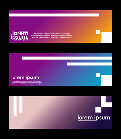 Minimal banner design. Colorful halftone gradient. Future geometric patterns. very suitable for your work project.