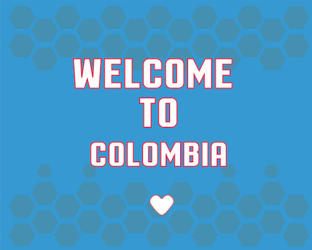 word welcome to colombiaのイラスト素材