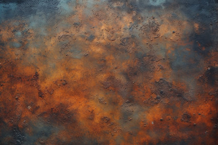 Dirt and rusty metal gate, wall texture background, aged wall