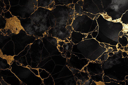 marble texture, black and gold marble floor, interior design, house interiorの写真素材