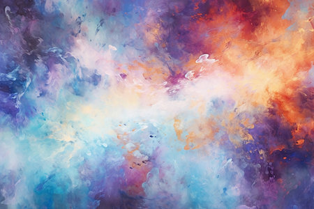 Galaxy background with stars and starry night, landscape of an astronomy sky, fantasy illustrationの写真素材