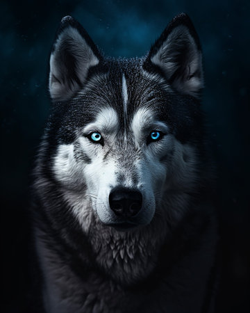 A siberian husky photoの写真素材