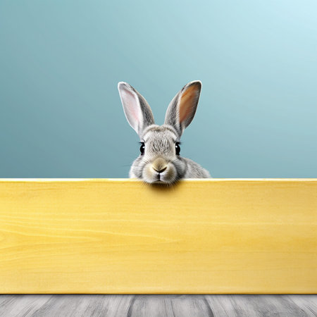 A little cute and adorable little rabbit, baby bunny photo, neutral background, domestic animal, family pet,の写真素材