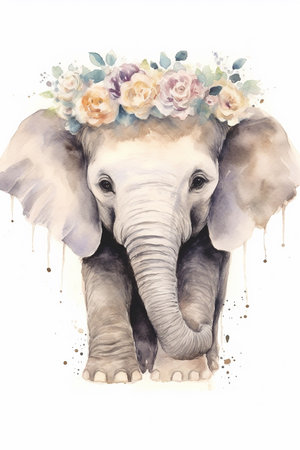 An elephant photoの写真素材