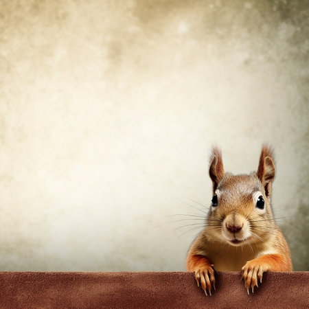 Cute, adorable small and sweet squirrel photo, neutral background,の写真素材