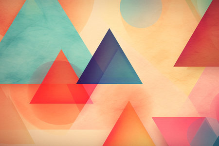 An illustration of a triangle on a neutral background vector like illustrationの写真素材