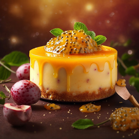 A tasty passion fruit cheesecakeの素材