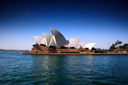 Sydney Opera House Heavily Polarised and tilt shift focus to create narrow depth of fieldのeditorial素材