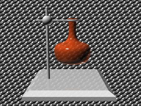 3d illustration, made in 3d max. Conceptual symbol. Lesson, chemistry, experimentの写真素材