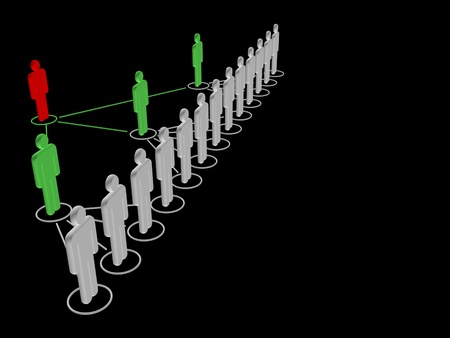 3d illustration, made in 3d max. Conceptual symbol. Teamworkの写真素材