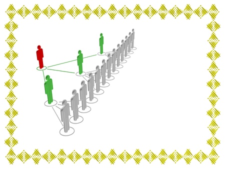 3d illustration, made in 3d max. Conceptual symbol. Teamworkの写真素材