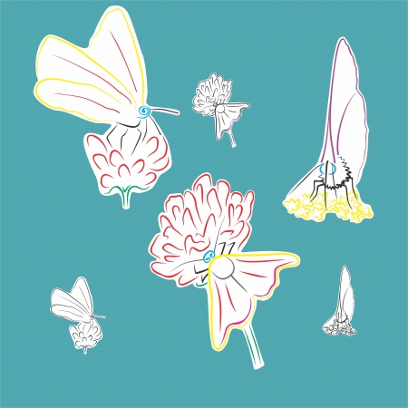 An a vector illustration of Butterfly   Files included  Illustrator 8 EPS  and JPG のイラスト素材