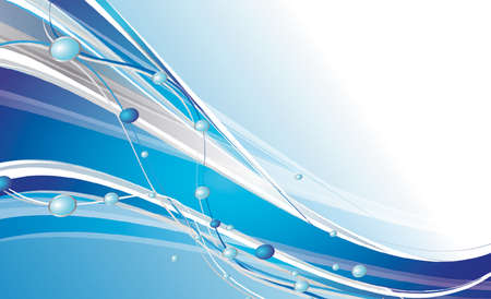 blue curve wave backgroundの写真素材