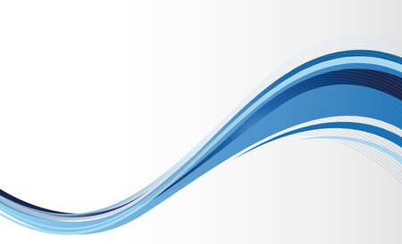 blue curve wave backgroundの写真素材
