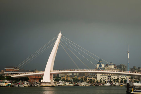couple bridge in taiwanの写真素材
