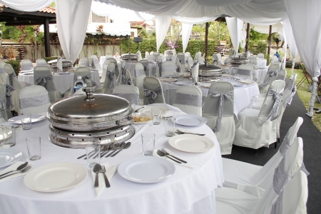 wedding settingの写真素材