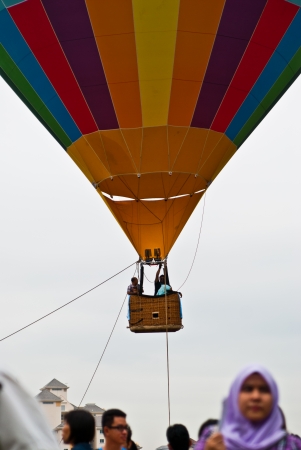 Hot air balloon dockingのeditorial素材